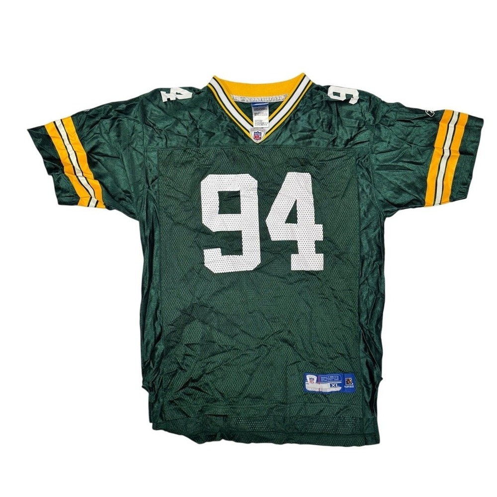 Kabeer Gbaja-Biamila #94 Green Bay Packers Jersey‎ Reebok Youth Sz XL Youth